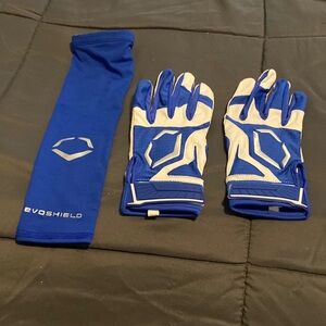 Adult baseball gloves and arm guard